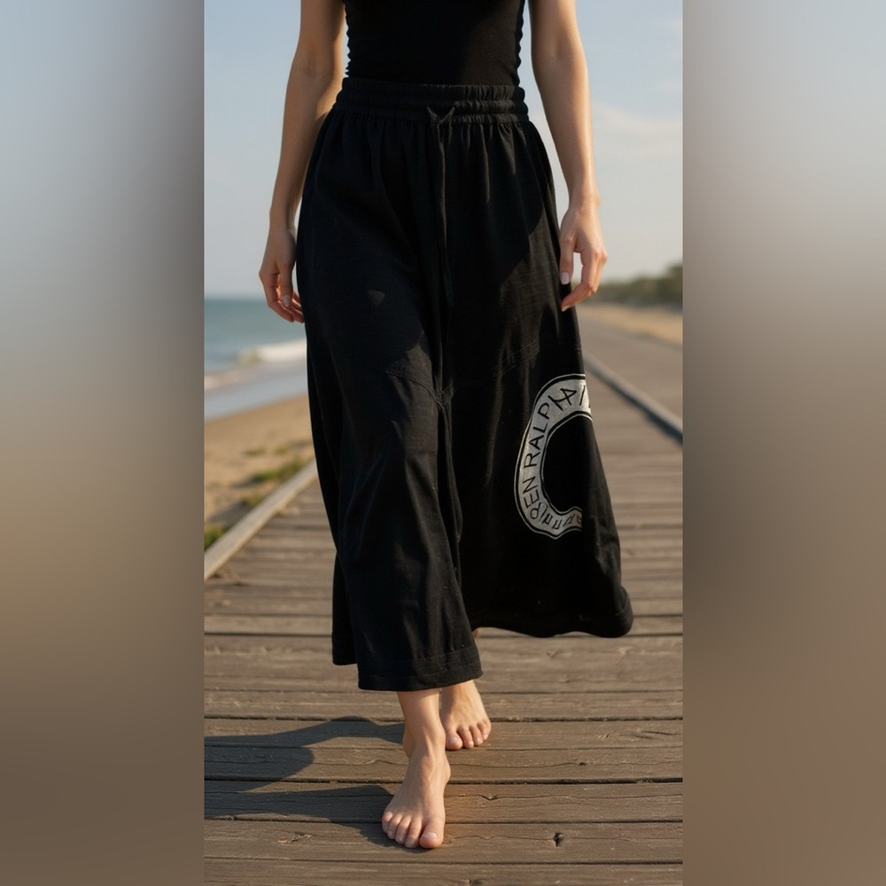 Lauren Ralph Lauren Black Graphic Skirt